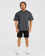 Essential Oversized T Shirt - Charcoal - Image 4