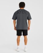Essential Oversized T Shirt - Charcoal - Image 3