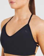 Essential Crossback Sports Bra - Black - Image 5