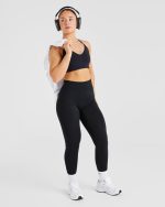 Essential Crossback Sports Bra - Black - Image 7