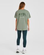 AYBL Athletics Oversized T Shirt - Green - Image 3