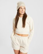 Embroidered Beanie - Beige - Image 4