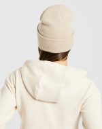 Embroidered Beanie - Beige - Image 5