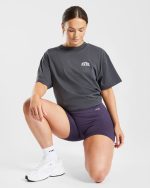Mind Over Matter Oversized T Shirt - Charcoal/Lilac - Image 16