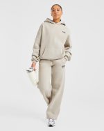 AYBL Sports Club Oversized Straight Leg Joggers - Sand/Navy - Image 7