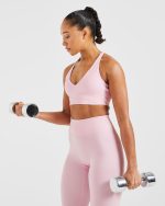 Staple Sports Bra - Pastel Pink - Image 8