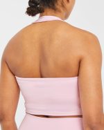 Staple Halterneck Crop Top - Pastel Pink - Image 6