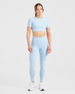 Staple Crop Top - Pastel Blue - Image 3