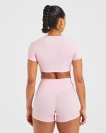Staple Crop Top - Pastel Pink - Image 2