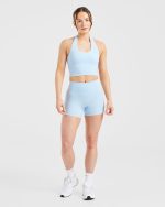 Staple Halterneck Crop Top - Pastel Blue - Image 3