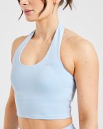 Staple Halterneck Crop Top - Pastel Blue - Image 5