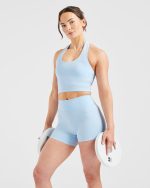 Staple Halterneck Crop Top - Pastel Blue - Image 7