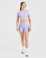 Staple Crop Top - Pastel Lavender - Image 3