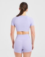 Staple Crop Top - Pastel Lavender - Image 2