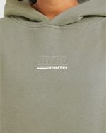 Athletics Track Oversized Hoodie - Muted Olive - Image 5