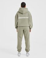 Athletics Track Oversized Joggers - Muted Olive - Image 4
