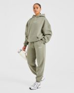 Athletics Track Oversized Joggers - Muted Olive - Image 8