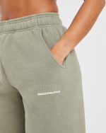 Athletics Track Oversized Joggers - Muted Olive - Image 5