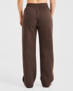 Athletics Track Oversized Straight Leg Joggers - Brown/Sand - Image 2