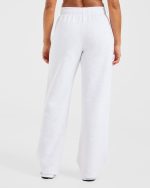 Athletics Track Oversized Straight Leg Joggers - Heather Grey/Navy - Image 2
