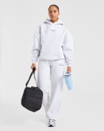 Athletics Track Oversized Straight Leg Joggers - Heather Grey/Navy - Image 7