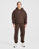 Athletics Track Oversized Joggers - Brown/Sand - Image 3