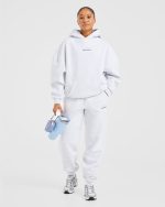 Athletics Track Oversized Joggers - Heather Grey/Navy - Image 8