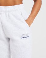 Athletics Track Oversized Joggers - Heather Grey/Navy - Image 5
