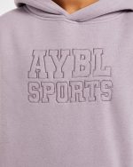 Sport Outline Oversized Hoodie - Mauve Purple - Image 5