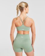 Balance V3 Seamless Strappy Sports Bra - Grove Green - Image 2