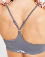 Balance V3 Seamless Strappy Sports Bra - Charcoal Grey - Image 6