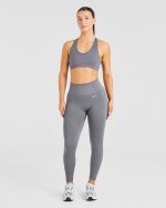 Balance V3 Seamless Sports Bra - Charcoal Grey - Image 3