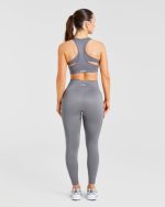 Balance V3 Seamless Sports Bra - Charcoal Grey - Image 4