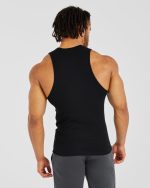 Essential Ribbed Tank - Black - Image 2
