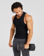 Essential Ribbed Tank - Black - Image 8