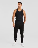 Muscle Ribbed Tank - Black - Image 3