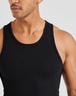 Muscle Ribbed Tank - Black - Image 5