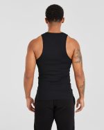 Muscle Ribbed Tank - Black - Image 2