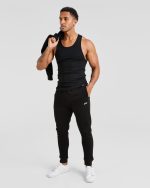 Muscle Ribbed Tank - Black - Image 8