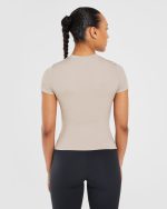Sculpt T Shirt - Latte - Image 2