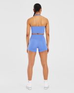 Staple Halterneck Crop Top - Cobalt Blue - Image 4
