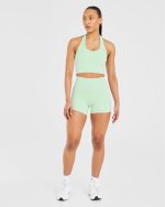 Staple Halterneck Crop Top - Mint Green - Image 3