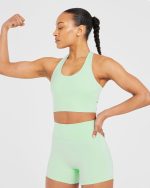 Staple Halterneck Crop Top - Mint Green - Image 7