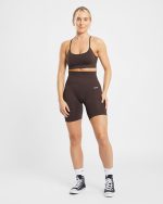 Empower Seamless Cycling Shorts - Cocoa Brown - Image 3