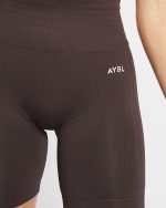 Empower Seamless Cycling Shorts - Cocoa Brown - Image 5