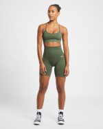Empower Seamless Sports Bra - Khaki Green - Image 3