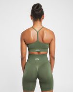 Empower Seamless Sports Bra - Khaki Green - Image 2