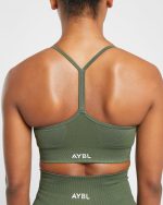 Empower Seamless Sports Bra - Khaki Green - Image 6