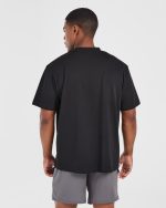 Retro Oversized T Shirt - Black - Image 2