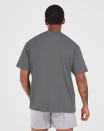 Retro Oversized T Shirt - Steel - Image 2